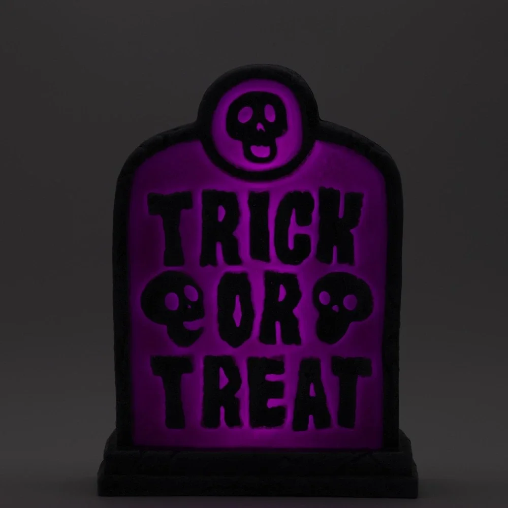 Hyde and EEK 12" Lit Trick or Treat Blow Mold Halloween Decorative Prop Purple - Picture 7 of 9
